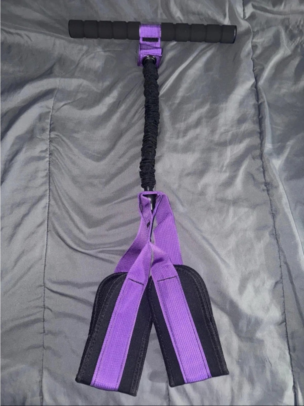 Purple and Black Resistance Ankle/Hand Strap Exercise Accessory